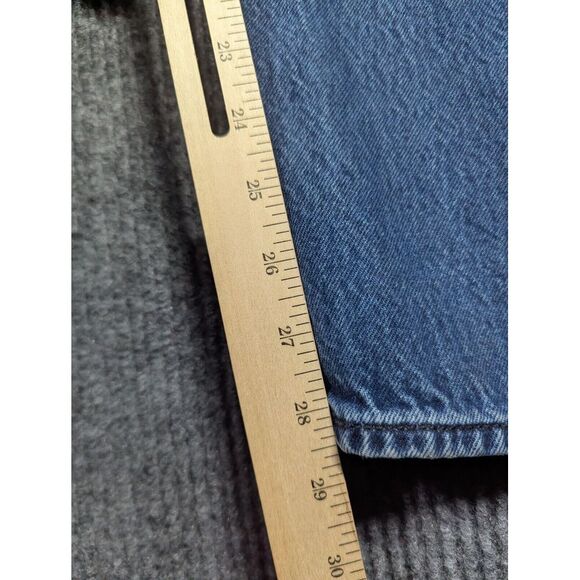 Levis 501 Jeans Mens 46x32 Blue White Oak Cone Denim Button Fly Cowboy 42x28.5 - Picture 10 of 15